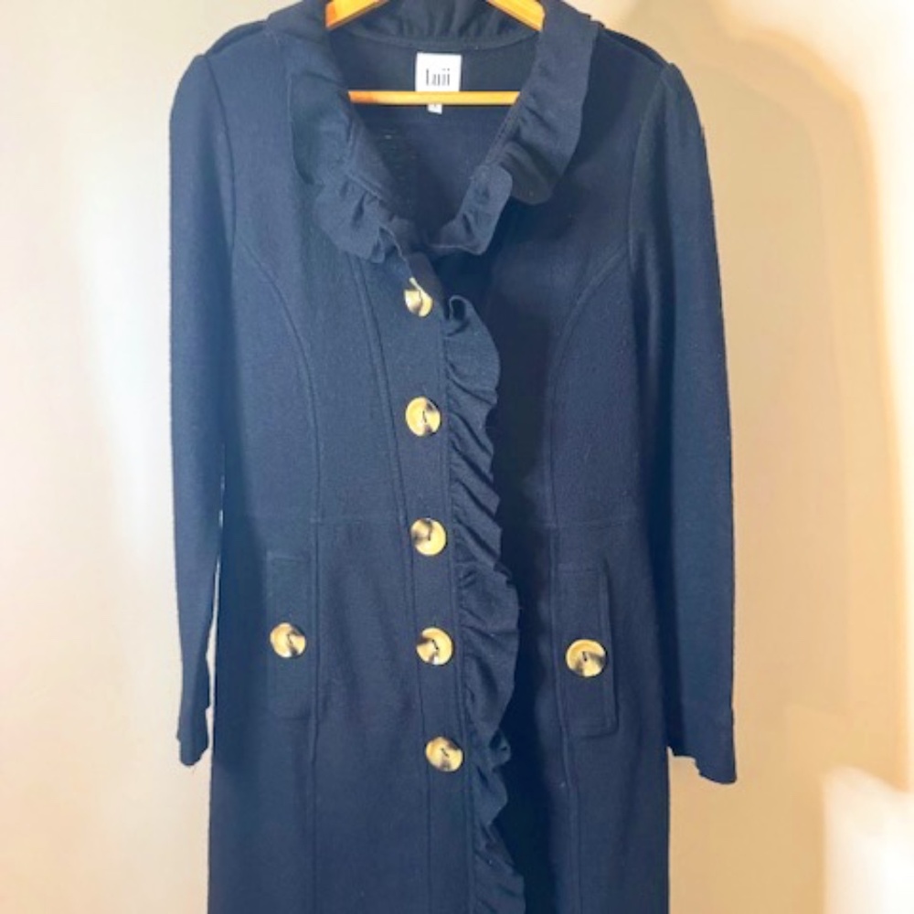 Luii Wool Sweater Coat, Size L